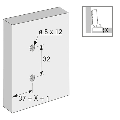 SENSYS FESTEPLATE MED EKSPANDERENDE MUFFE OG SKRUE